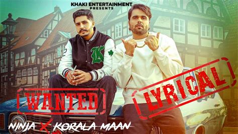 wanted ninja song download|Wanted Ninja Ft. Korala Maan Song .